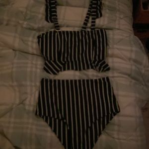 Navy striped Zaful bikini